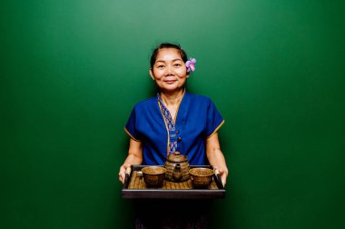 Spa merkezinde üniforma Asya Spa masör