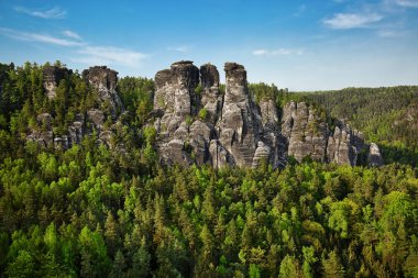 Bastei, Sakson İsviçre Ulusal Parkı Almanya'nın Elbe Kumtaşı Dağları
