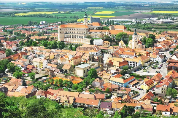 View to the town of Mikulov in South Moravia, popular travel destination in Czech Republic