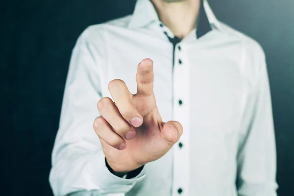 Empresario Señalando Con Dedo — Foto de Stock