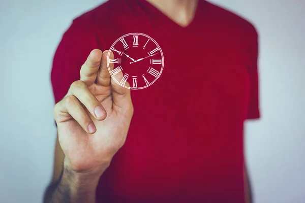 Mano Che Tiene Orologio — Foto Stock