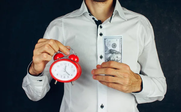 시계와 돈으로 인간의 — 스톡 사진