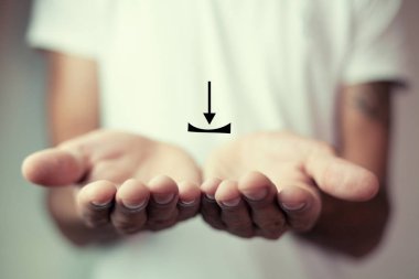 İş düğmesini indir simge ağ