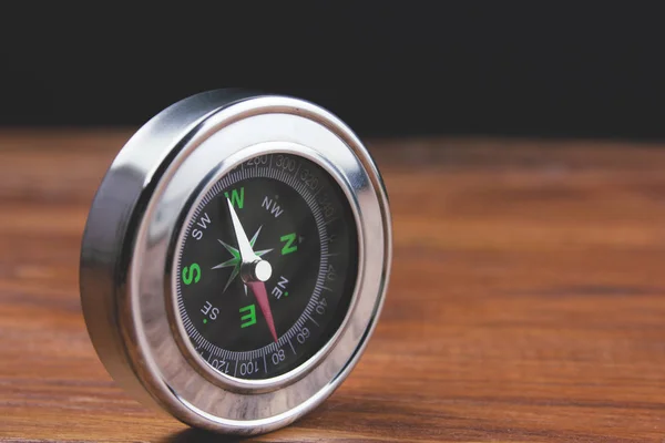 stock image compass on the table .