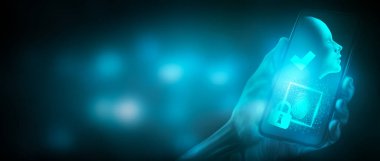 3D illüstrasyon koruması ve yüz taraması ile engelleme