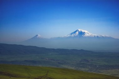 Ararat Dağı. Ermenistan 'dan güzel manzara
