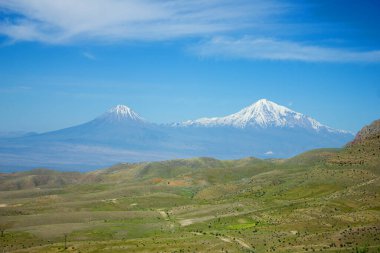 Ararat Dağı. Ermenistan 'dan güzel manzara
