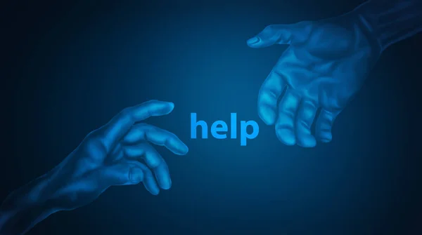 Illustration Hand Give Helping Hand — Stock Photo, Image