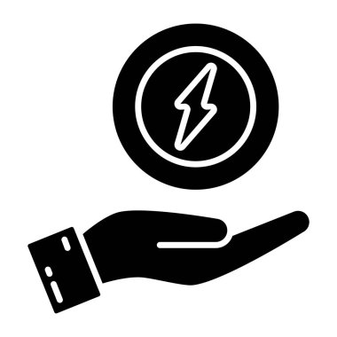 Enerji hizmetinin modern tasarım simgesi