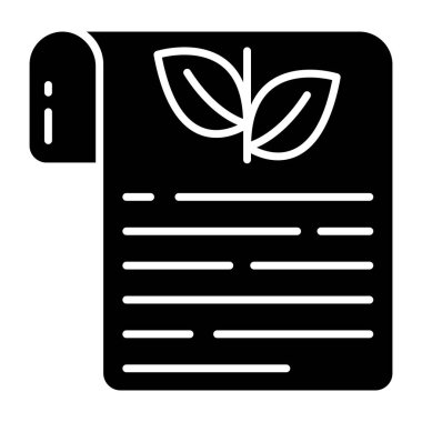 Conceptual solid design icon of eco content 