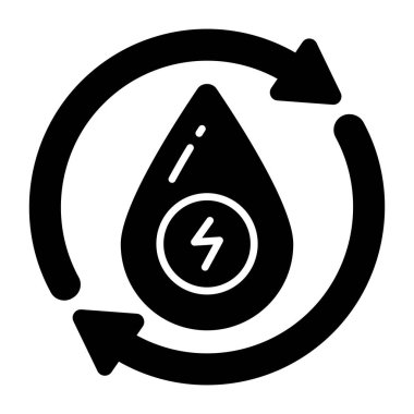 Hidroelektrik enerjinin modern tasarım simgesi 
