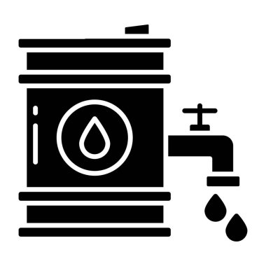 Yağ varilinin düzenlenebilir tasarım simgesi