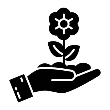 Çiçeğin güzel bir tasarım simgesi 