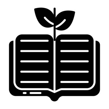 Editable design icon of eco book