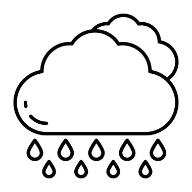 Kusursuz dizayn edilmiş yağmur ikonu