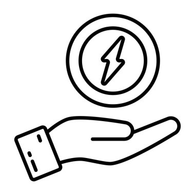 Enerji hizmetinin modern tasarım simgesi