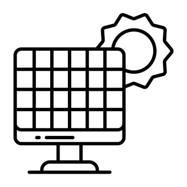 Güneş panelinin mükemmel tasarım simgesi