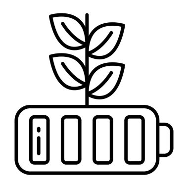 Eko pilin doğrusal tasarım simgesi