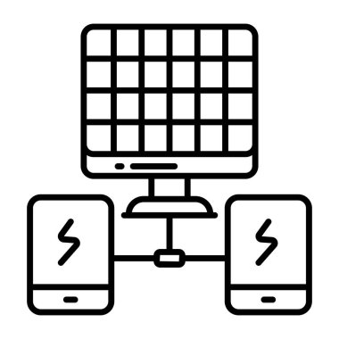 Güneş pilinin mükemmel tasarım simgesi 