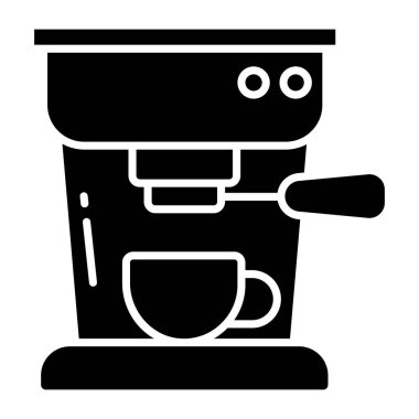 Coffee machine icon, editable vector 
