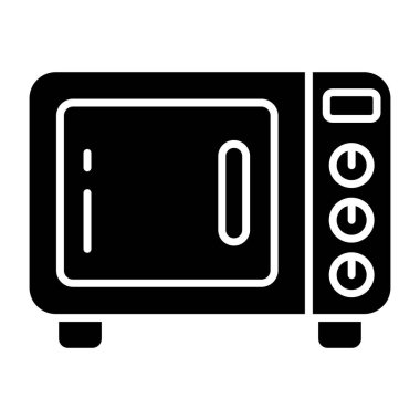 Mikrodalga fırının düzenlenebilir tasarım simgesi 