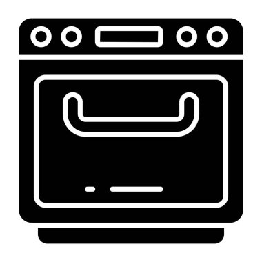 Yemek pişirme fırınının düzenlenebilir tasarım simgesi 