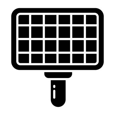 Izgara ağının kavramsal katı tasarım simgesi 