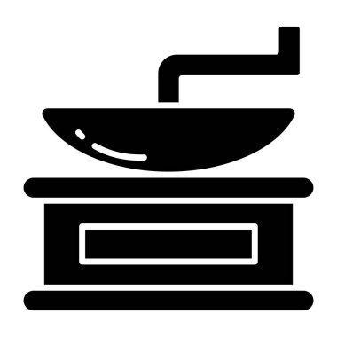 Kahve öğütücü simgesi, düzenlenebilir vektör 