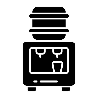 Su dağıtıcısının kavramsal katı tasarım simgesi 