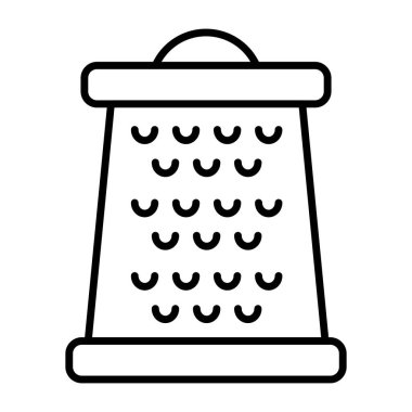 Modern bir mutfak gereçleri simgesi, rendelenmiş vektör 