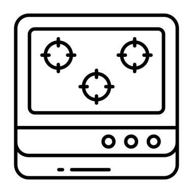 Mutfak sobasının düzenlenebilir tasarım simgesi 