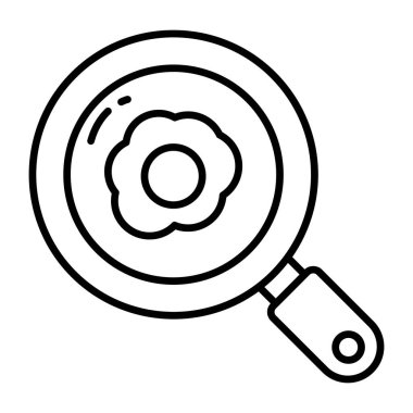 Kızartılmış yumurta simgesi, düzenlenebilir vektör