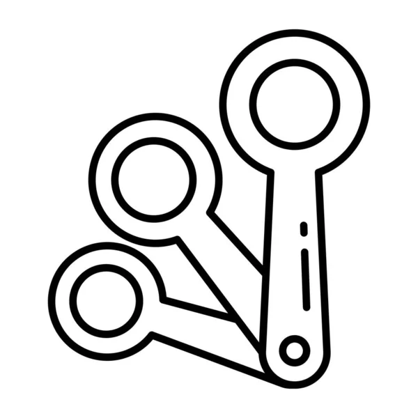 Kaşıkları ölçmenin modern tasarım simgesi 