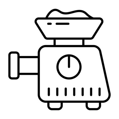 Kıyma makinesinin vektör tasarımı