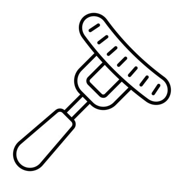 Benzersiz bir sosis tasarım ikonu