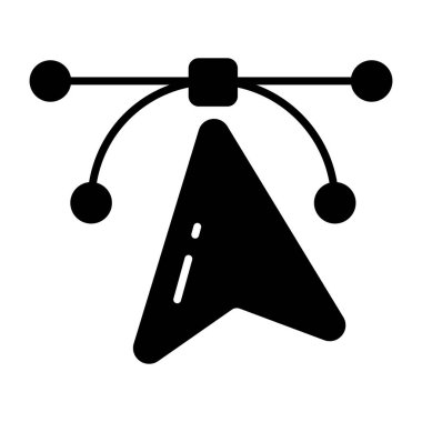        Pen with nodes, bezier curve icon 