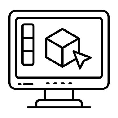 3D modelin düzenlenebilir tasarım simgesi