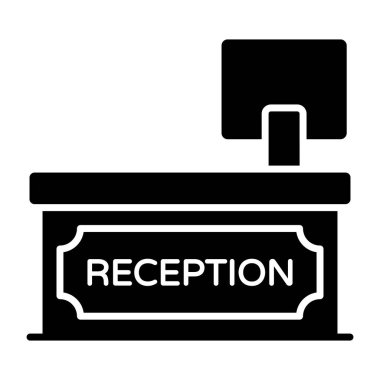 Resepsiyon masasının sağlam bir tasarım simgesi