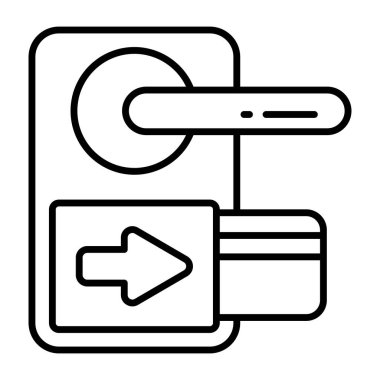 Kart kapı kilidinin eşsiz tasarım simgesi