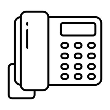 Sabit hattın premium indirme simgesi