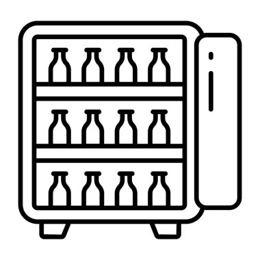 Bar buzdolabının doğrusal vektör tasarımı