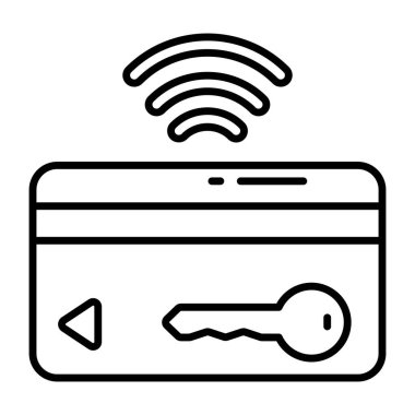 Anahtar kartın yaratıcı tasarım simgesi