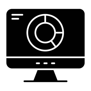 Çevrimiçi veri analizlerinin modern tasarım simgesi 