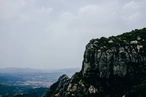 The mountain peaks in Montserrat, Spain