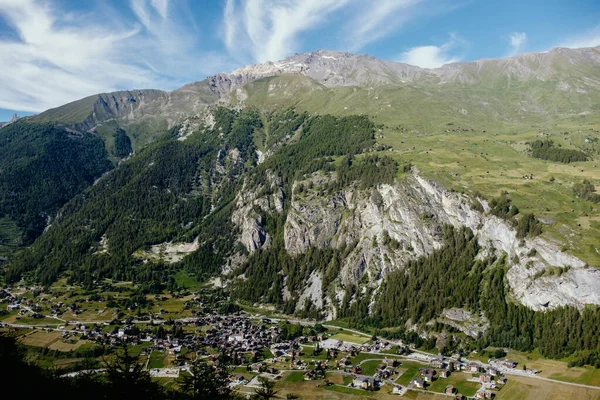 Breathtaking view of Valais valley in Switzerland