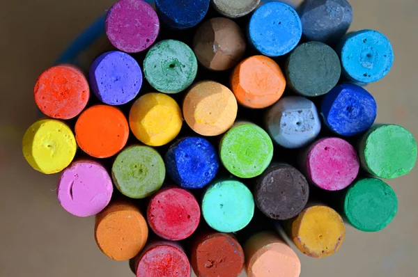 Pastels. Oil pastels. Colorful pastels. Art supplies. Education. Art studio