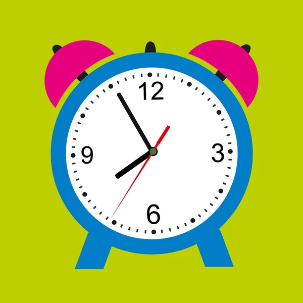 Ícone do relógio. Um alarme redondo clássico. Relógio de marcação vazio. Símbolo do tempo Vector — Vetor de Stock