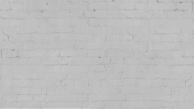 Vintage eski beyaz yıkama tuğla duvar doku tasarımı için. Metin veya görüntü için panoramik arka plan.