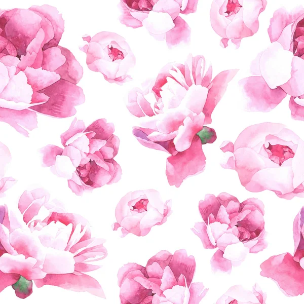 Aquarelle florale motif sans couture — Image vectorielle