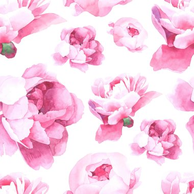 çiçek suluboya seamless modeli